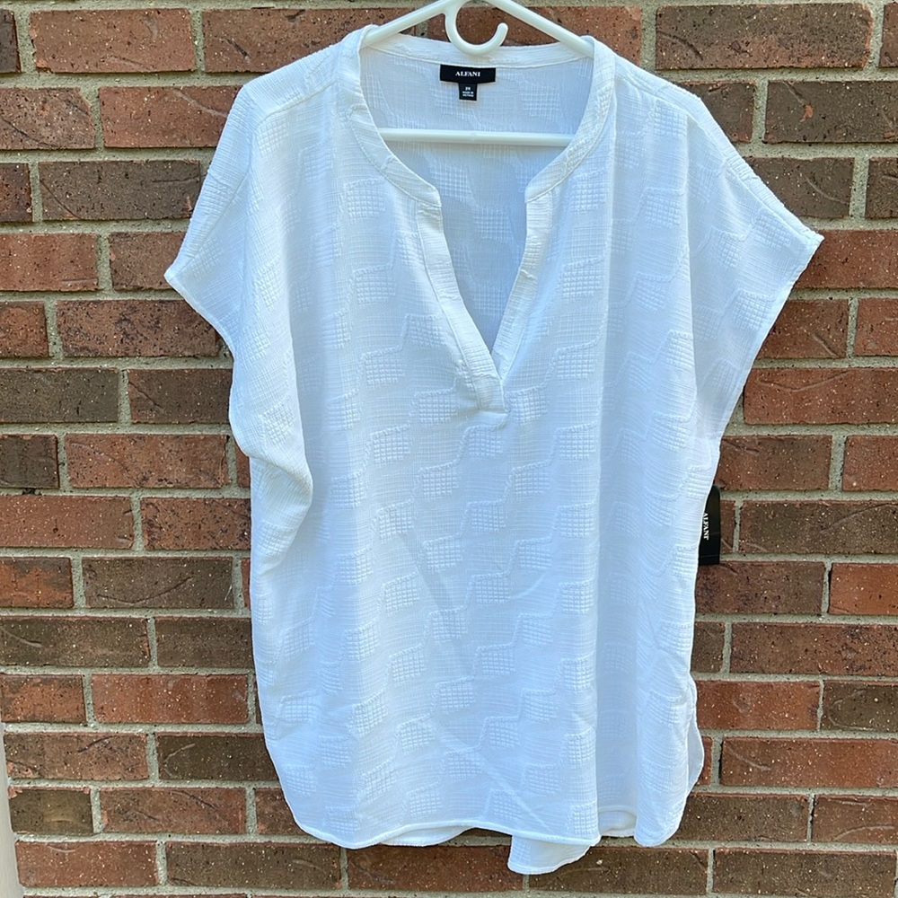 Alfani Bright White Blouse